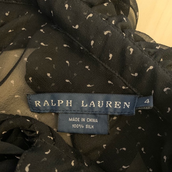 Ralph Lauren Black Long sleeves Mesh Blouse - Picture 10 of 10